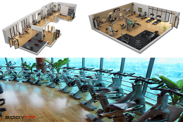 Thiết kế phòng tập gym đẹp